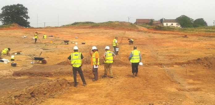 WA Archaeologists on the Emerson Green Village Development, Bristol. Image: Wardell Armstrong Archaeology