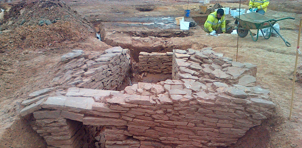 Subterranean Roman structure at the Emerson Green Village Development, Bristol. Image: Wardell Armstrong Archaeology