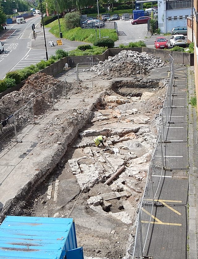 Bedminster Mill excavations. Image: BaRAS