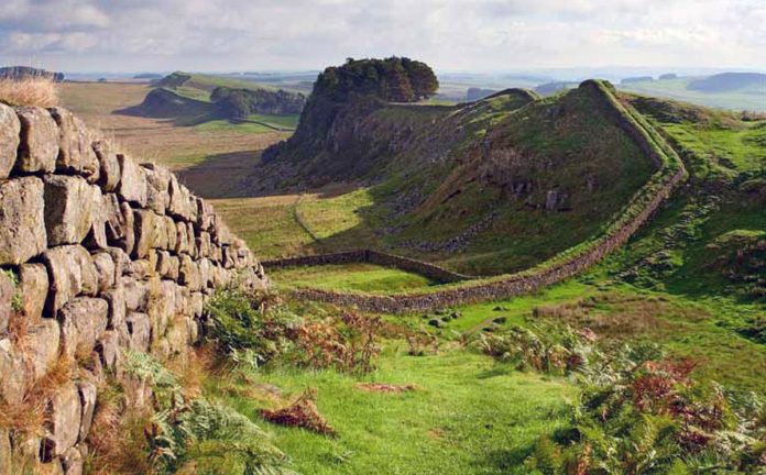 Houstead Crags, section of Hadrians Wall.