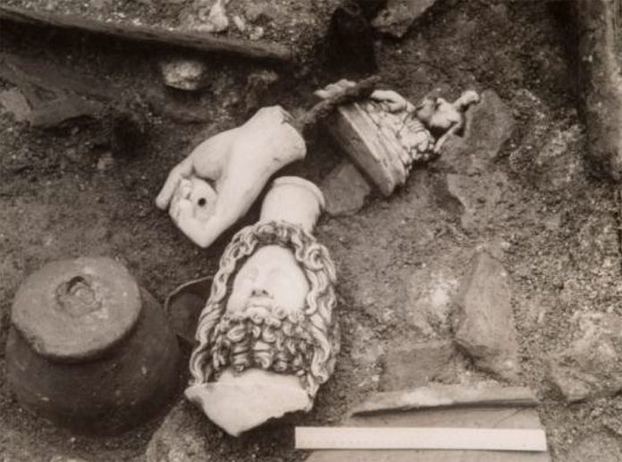 Roman sculptures from Temple of Mithras © Museum of London