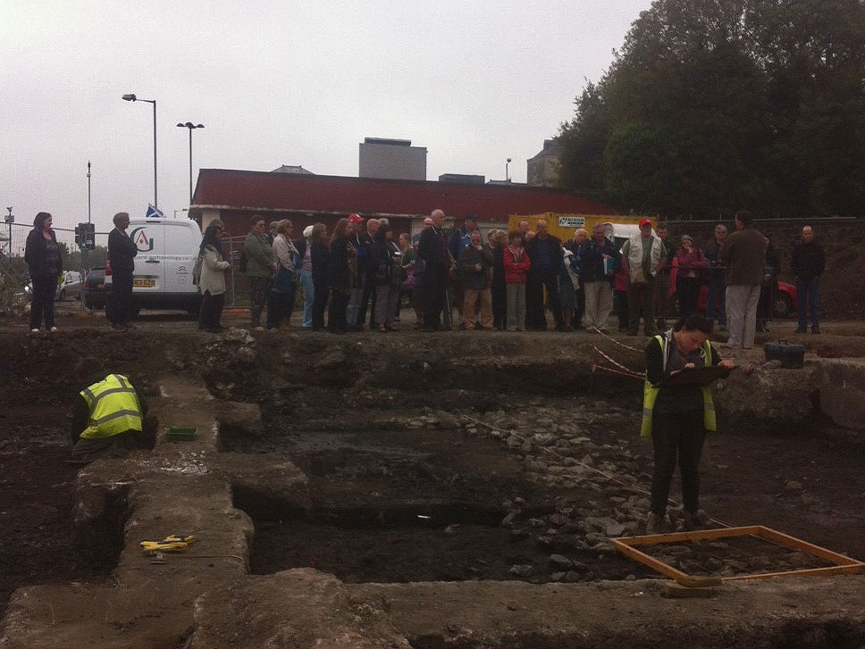 Open Day at Station Square Excavation.  The Medieval Friary.  Image: GUARD Archaeology Limited