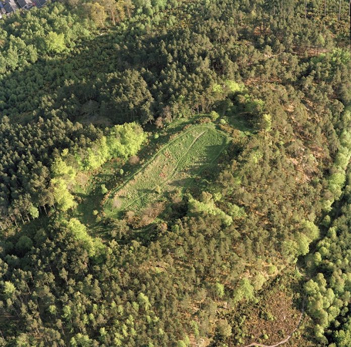 Aerial view of Craig Phadrig fort. SC1367558