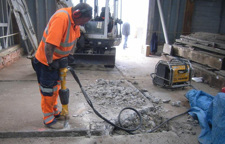 Opening trench at Chatham Dockyard. Image: Wessex Archaeology