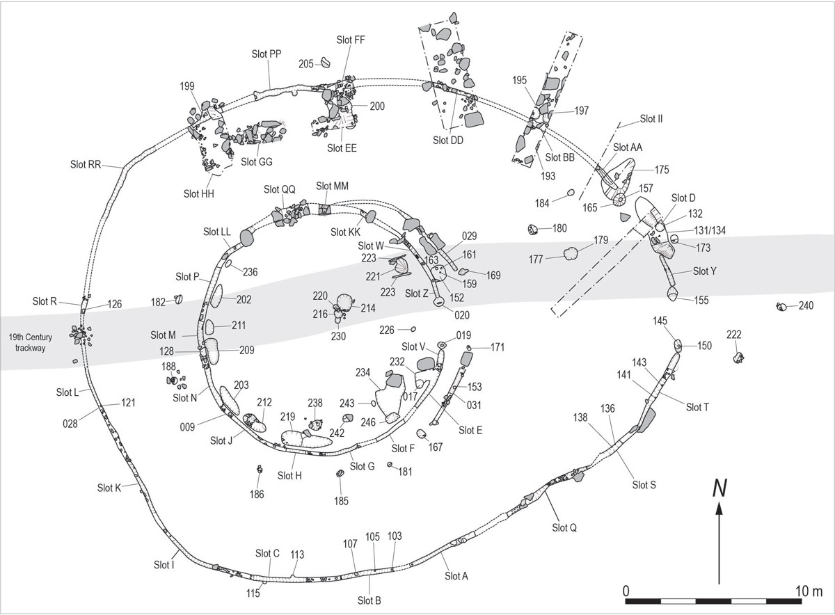 Post-excavation plan of Ravelrig palisaded settlement © GUARD Archaeology Ltd