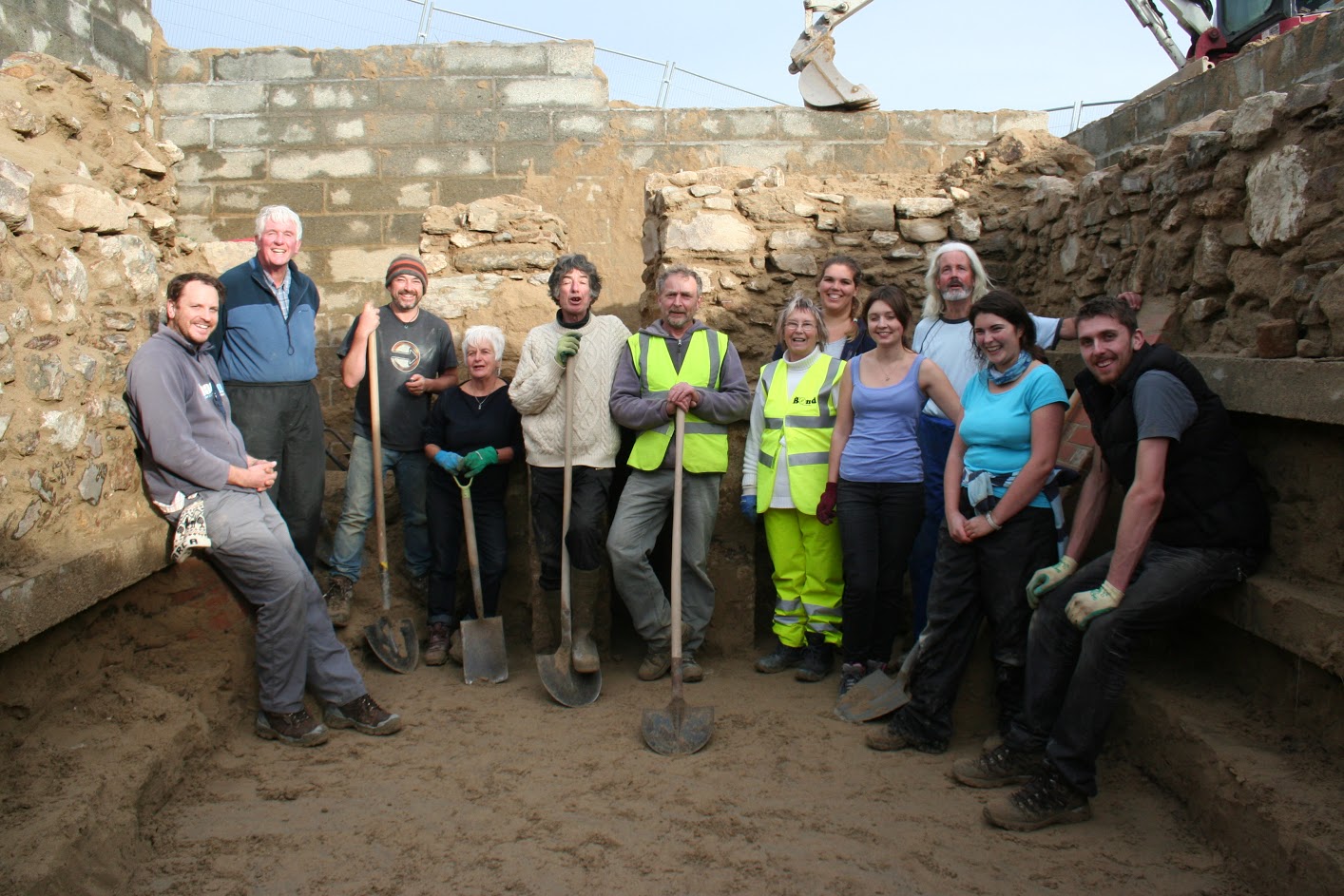 Team near completion. Image: Image: Cornwall Archaeological Unit