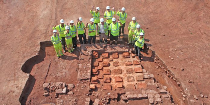 The remains of a Roman villa were unearthed. Image: Cotswold Archaeology