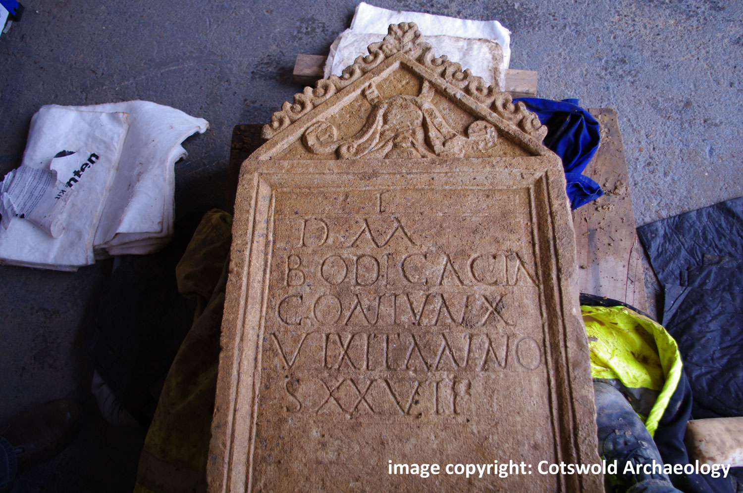 Cirencester Inscription. Image:  Copyright: Cotswold-Archaeology