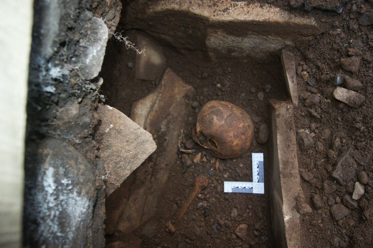 13th century Cist Burial. Image: CR Archaeology