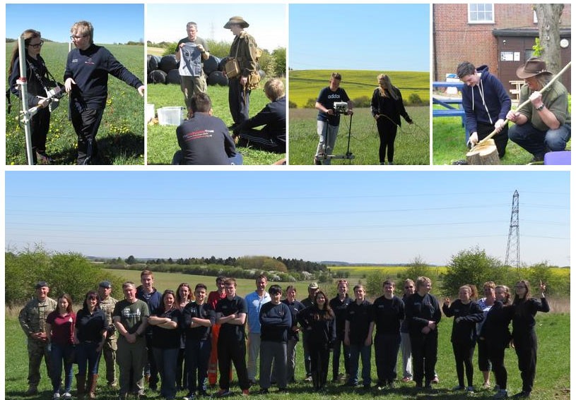 Getting invovled with teh Jon Egging Trust’s (JET) Blue Skies Programme. Images: Wessex Archaeolgoy