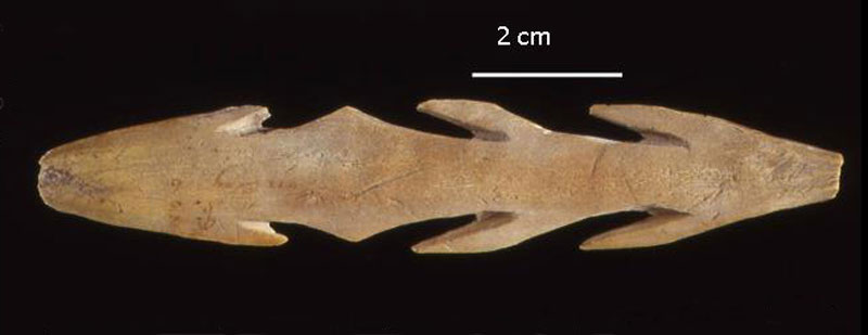 Ice Age barbed point made from reindeer antler, c. 11,000 BC. Image: copyright Tom LordIce Age barbed point made from reindeer antler, c. 11,000 BC. Image: copyright Tom Lord