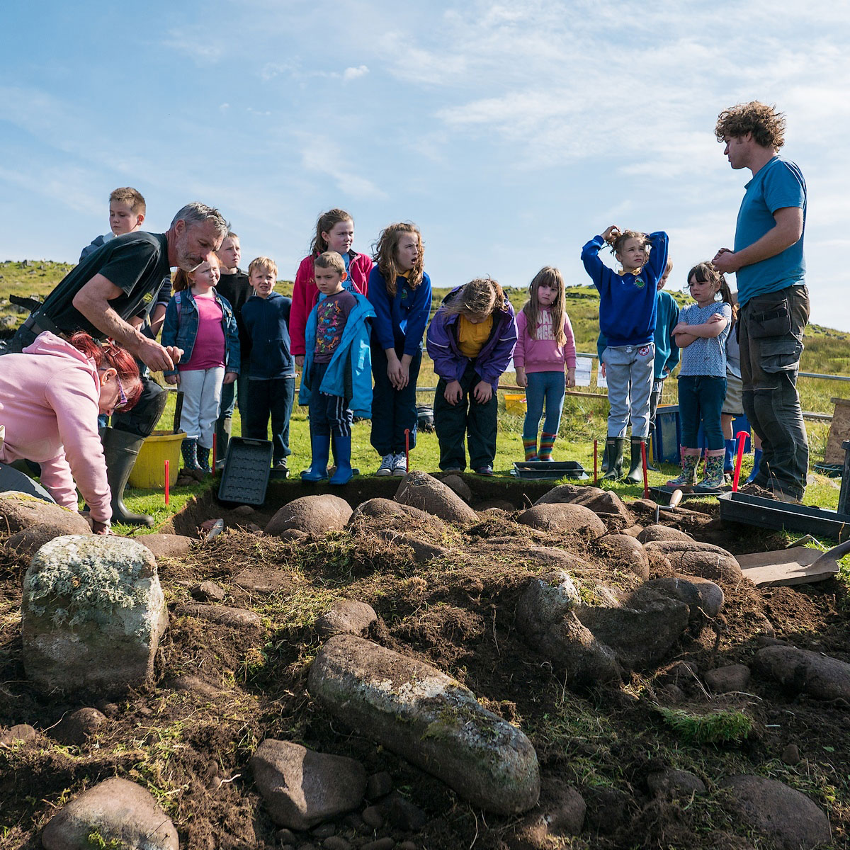 Pupils visit the Staffin dig