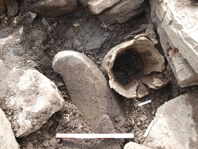 Whalebone vessel from above. Copyright: University of the Highlands and Islands Archaeology Institute.