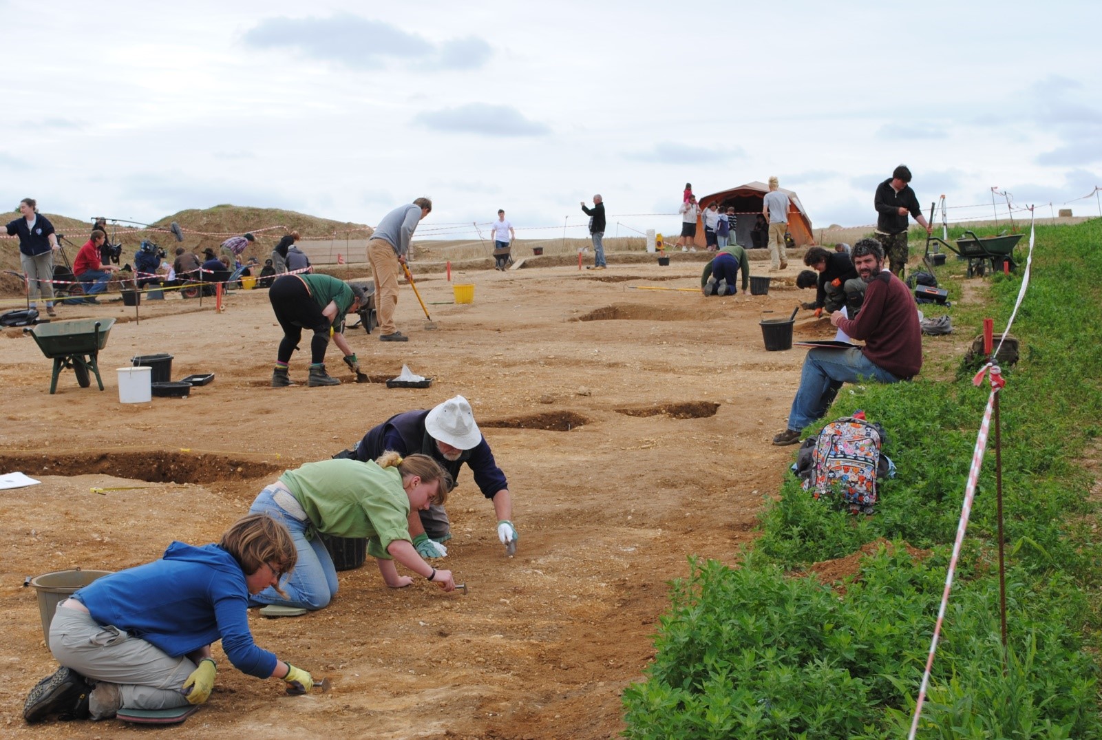 BERTs excavating a mid-late Anglo-Saxon structure. (Image: Philip Hill)