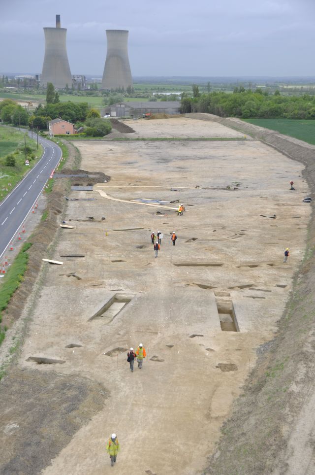 View of the ditched enclosure during excavation. (OWA)