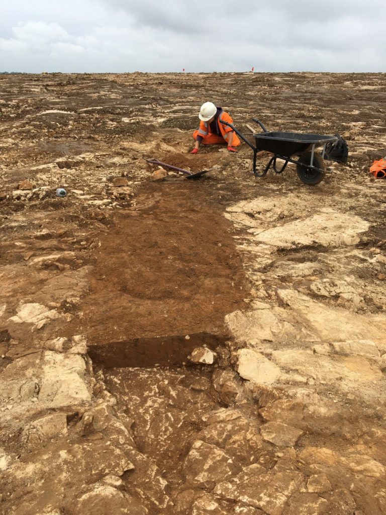 Excavating one of the droveway ditches. © Copyright ARS Ltd 2020