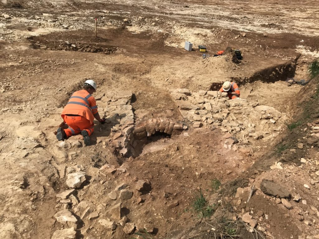 The kiln during cleaning and excavation. © Copyright ARS Ltd 2020.