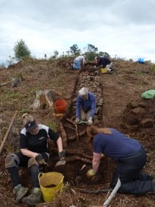 A newly discovered cairn under excavation